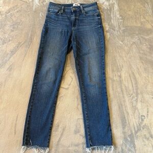 PAIGE Hoxton Slim Skinny Classic Fringe Denim Jeans Wmn’s Sz 27